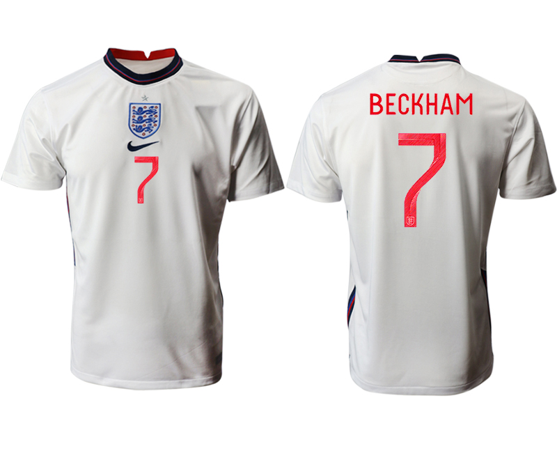 Men 2021 Europe England home AAA version #7 white soccer jerseys